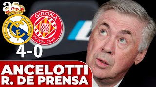 REAL MADRID 4  0 GIRONA  Ancelotti VINICIUS Bellingham [upl. by Baumann]