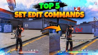 Top 20 Set Edit Secret Commands for 98 Headshots 🔥 [upl. by True]