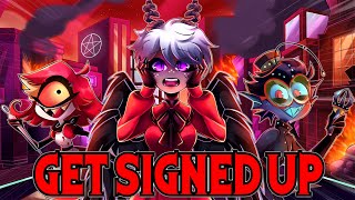 EMILY FALLEN ANGEL RECRUITER SONG  Get Signed Up  Hazbin Hotel Animatic 【Song By MilkyyMelodies】 [upl. by Aniraad]