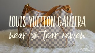 Louis Vuitton Galliera Damier Azur  Wear amp Tear Review [upl. by Cheshire]