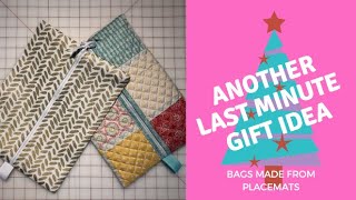 Makeup Bags Made From Placemats  Quick amp Easy Sewing Project [upl. by Wolfe]