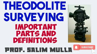 Theodolite Surveying  Important Terms and Definitions [upl. by Suoilenroc]