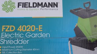 MAȘINA ELECTRICĂ PENTRU TOCAT CRĂCI ”FIELDMAN FZD 4020E” Electric Garden Shredder [upl. by Aremmat]