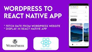 Wordpress Website to React Native Mobile App  Wordpress API  JSON [upl. by Harmony]