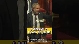 Borghi caos in Senato quotI migranti mandiamoli a casa dei giudici Ora con Trump cambia tuttoquot [upl. by Starlene]