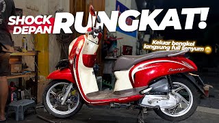 Solusi Shock Depan Keras Jadi AUTO Empuk  Honda Scoopy [upl. by Franklin]