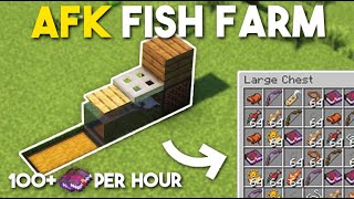 EASIEST AFK Fish Farm in Minecraft 120  Java amp Bedrock Tutorials [upl. by Ardet152]