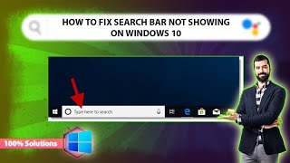 How to Fix Search Bar Not Showing on Windows 10  Search Bar Not Working  Start Search Not Working [upl. by Careaga332]