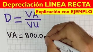 Como calcular la DEPRECIACION en LINEA RECTA [upl. by Iznyl]