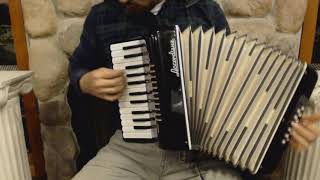 2802  Black Excelsior Accordiana Piano Accordion LM 25 12 395 [upl. by Baerl440]