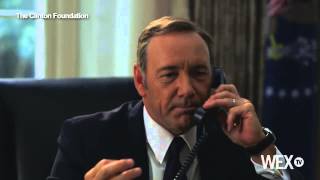 Frank Underwood takes on Hillary Clinton in new video [upl. by Ahselet34]