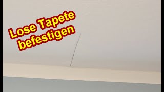 Lose Tapete befestigen  Tapete löst sich am stoß – Gelöste Tapeten Kante kleben  Naht ausbessern [upl. by Olga434]