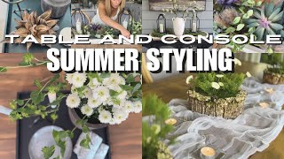 DINING TABLE CENTERPIECE STYLING IDEAS  BEST SUMMER STYLING  CONSOLE STYLING [upl. by Noedig]