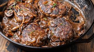 Salisbury Steak  The Insanely Delicious Inexpensive quotSteakquot Dinner [upl. by Jueta]