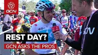 What Do Pro Cyclists Do On A Rest Day  GCN Asks The Pros At The Giro dItalia [upl. by Magdalene]