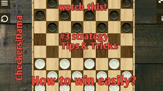 CheckersDama  How to win easily  3 strategytips and tricks [upl. by Mccollum]