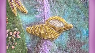 how to embroider a goldwork seashell [upl. by Susie]