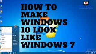 How to Make Windows 10 Look Like Windows 7 [upl. by Muhcon]