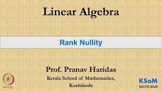 Lecture 32  Rank Nullity [upl. by Lolanthe]