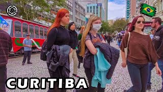 🇧🇷 Curitiba Paraná Southern Brazil  Walking Travel Vlog 【 4K UHD 】 [upl. by Nylsej]