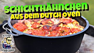 149  Schichthähnchen mit Spinat Ricotta und Tortellini aus dem Dutch Oven [upl. by Bradshaw661]