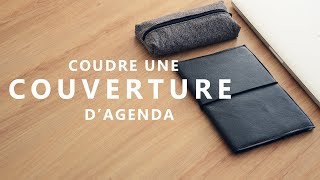 COUDRE UNE HOUSSE DAGENDA EN SIMILI  TUTO RENTRÉE [upl. by Eirrotal655]