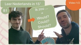 Learn Dutch B1 Flemish zou  zouden would  VIDEO 12 [upl. by Anibla]