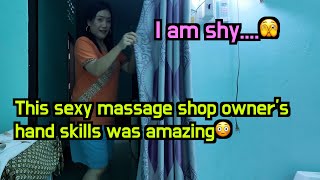 Weird massage shop in rural Thailand 😲 The beautiful owner gave me a massage instead of the staff [upl. by Enriqueta]