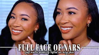 EVERYDAY MAKEUP  FULL FACE OF NARS SOFT MATTE MAKEUP FOR OILY SKIN  Fayy Lenee [upl. by Choong]