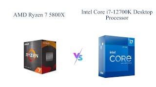 AMD Ryzen 7 5800X vs Intel Core i712700K 🆚  Gaming Processor Comparison [upl. by Reeher]