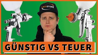 WIR SIND BAFF Unsere günstige Lackierpistole im Test Der Lackierpistolen Vergleich  LACKSTORE [upl. by Ahsiekim]