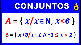 COMO determinar conjuntos por EXTENSIÓN y COMPRENSIÓN EJERCICIOS RESUELTOS ✅ 09  CONJUNTOS ✅ [upl. by Ennaoj]