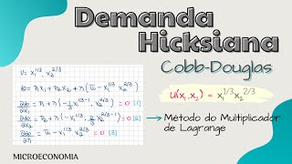 Demanda Hicksiana  Função Utilidade CobbDouglas [upl. by Lema]