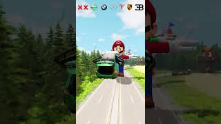 Cars vs Super Mario Characters 😱 BeamNG Drive cars beamngdrive [upl. by Eerol]