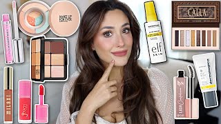 TESTING NEW HIGH END AND DRUGSTORE MAKEUP  elf MUFE lys and more [upl. by Dowski]