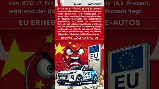 EU gegen China Zollhammer auf EAutos  Wochenbericht 281003112024 [upl. by Bartle]