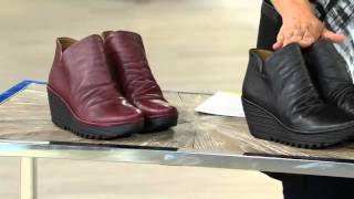 Fly London Leather Ruched Ankle Boots  Yip on QVC [upl. by Ziagos]