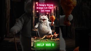 A Hungary skynny Orange cat cant get food cat catstory cartoon [upl. by Aihsa]