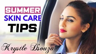 Krystle DSouza Reveals Her Summer SKIN CARE Tips  Bollywood Spy [upl. by Atalanta]