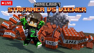 Minecraft Streamer VS Viewers TNT Game shorts minecraft [upl. by Ohploda]