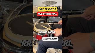 How to play a FIVE STROKE ROLL Essential Drum Rudiment drums [upl. by Nodnnarb260]