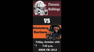 Flatonia Bulldogs v Schulenburg Shorthorns Friday October 14th [upl. by Sibie]