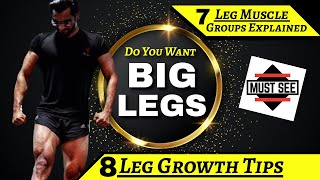 8 Leg Muscles growth Tips  All Leg Muscle Groups explained हिंदी में [upl. by Claybourne]