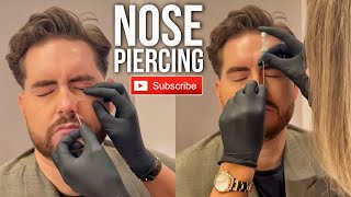 NOSE PIERCING 😨 Would you do this [upl. by O'Grady827]