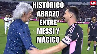 HISTÓRICO Así fue el Precioso Abrazo entre Mágico González y Messi en El Salvador [upl. by Sigrid149]