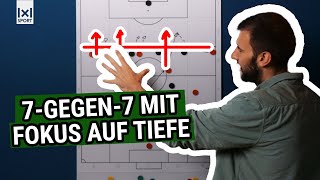 Taktik pur 7 gegen 7 für TiefenpassProfis fußballtraining [upl. by Moclam]