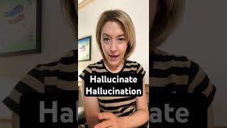 Pronounce HALLUCINATE amp HALLUCINATION  SHORTS English Pronunciation Mini Lesson Learnenglish [upl. by Kinnie]