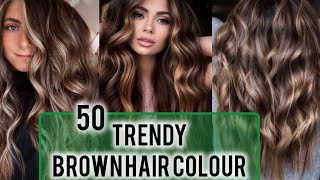 Trendy 50 brown haircolour with names  Highlights hair colour for women  stylesforall haircolor [upl. by Eirolav717]