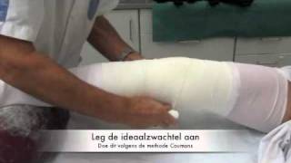 Knie immobilizer met drukverband [upl. by Shurlock]