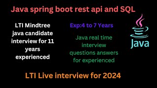 LTI Mindtree java candidate interview for 11 years experienced [upl. by Valenba205]